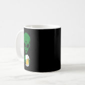 Mug Zone-51 Alien Beer Peace Sign Lazy Drinking Hallow (Devant gauche)