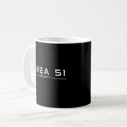 Mug Zone 51 Alien de sécurité OVNI extra-terrestre (Devant gauche)