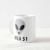 Mug zone 51 - tête de alien (Devant gauche)
