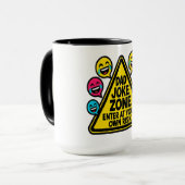 Mug Zone de plaisanterie papa - Entrez à vos risques e (Devant gauche)