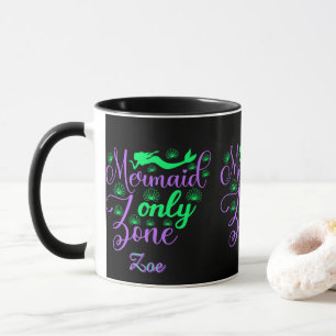Mug Zone de script Mermaid vert violet Script