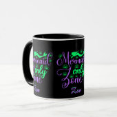 Mug Zone de script Mermaid vert violet Script (Devant gauche)