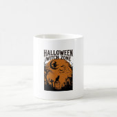 Mug Zone de sorcière d'Halloween Cimetière de chat noi (Centre)