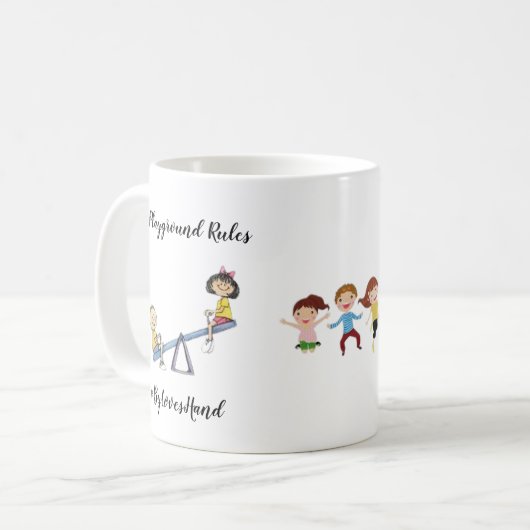 Mug Zone de texte Règles (Devant gauche)