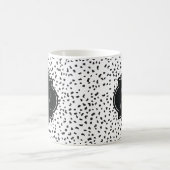 Mug Zones Dalmatiennes Noires et Blanches modernes Mon (Centre)