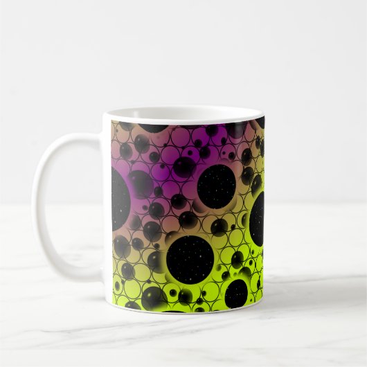 Mug Zones de bulles spatiales - Chaux/Violet (Gauche)
