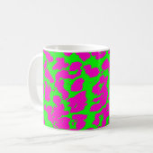 Mug Zones de guépard Abstraites de couleur vive (Devant gauche)
