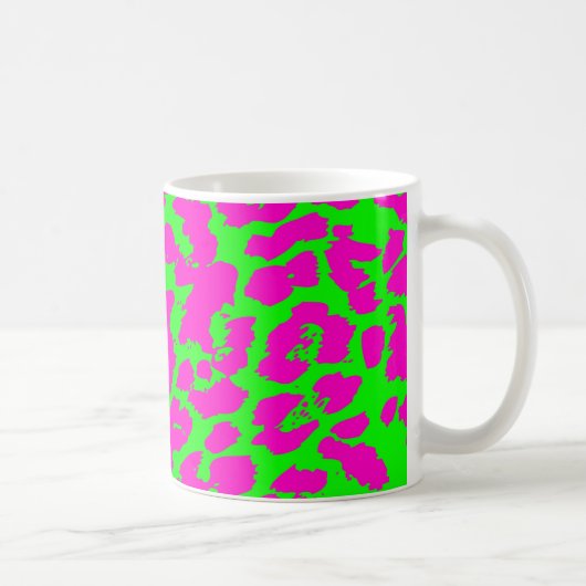 Mug Zones de guépard Abstraites de couleur vive (Droite)