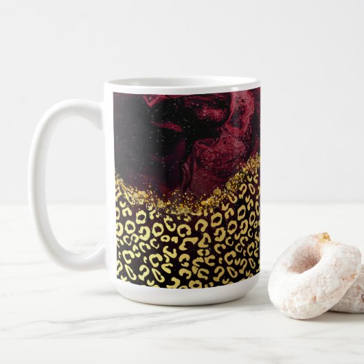 Mug Zones Leopard De Bourgogne Uniques (Avec donut)