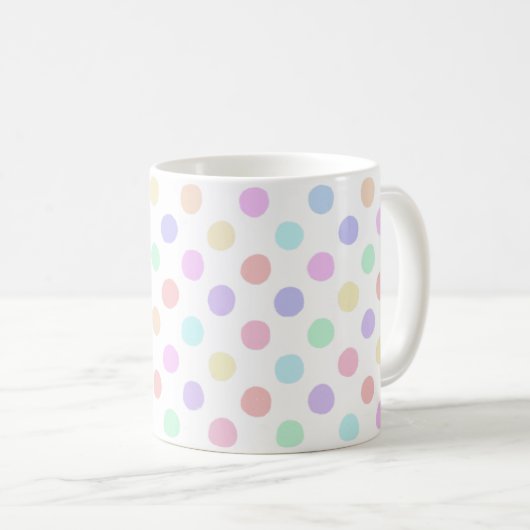 Mug Zones multicolores sur blanc (Devant droit)