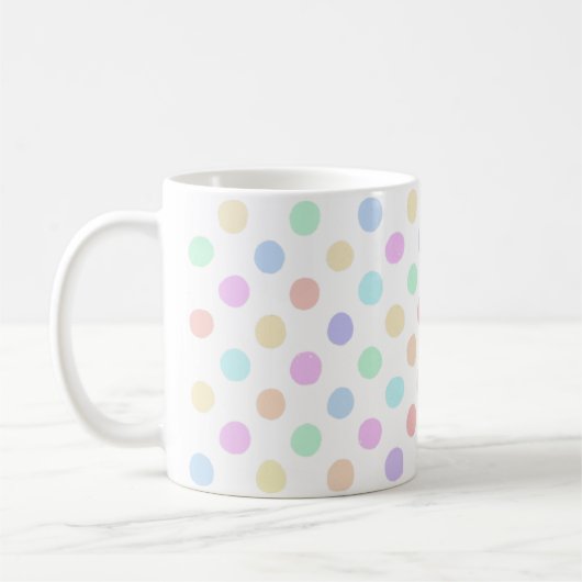 Mug Zones multicolores sur blanc (Gauche)