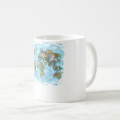 Mug Zoo Animaux Carte du monde Planète Terre Système é (Devant droit)