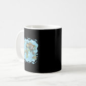 Mug Zoo Animaux Carte du monde Planète Terre Système é (Devant gauche)