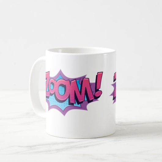 Mug Zoom de bande dessinée ! (Devant gauche)