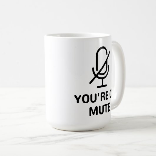 Mug Zoom/Équipes que vous êtes sur un appel vidéo muet (Devant droit)
