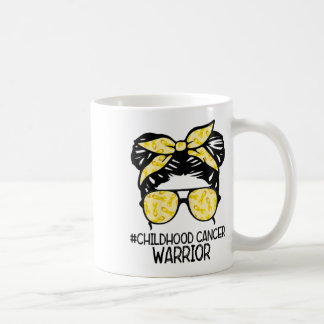 Mug Zqxj Messy Bun Yellow Ribbon Childhood Cancer Warr