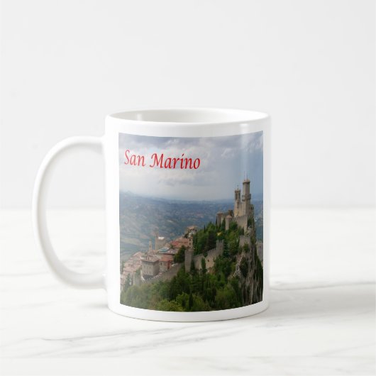 Mug zSM007 MONTE TITANO panorama, Saint-Marin, (Gauche)