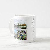 Mug zTH009 collage de BANGKOK, Thaïlande, Asie, (Devant gauche)