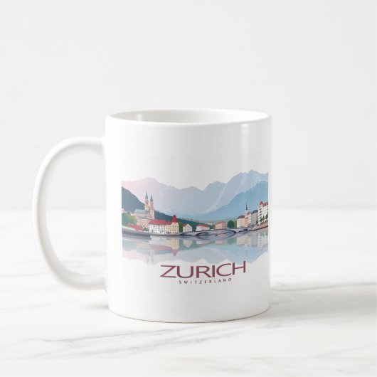 Mug Zurich Suisse Lac Zurich Pastel Travel (Gauche)