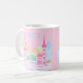 Mug Zurich Travel Art, Suisse, Pink Preppy (Devant gauche)