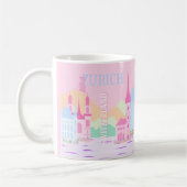 Mug Zurich Travel Art, Suisse, Pink Preppy (Gauche)