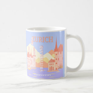Mug Zurich Travel Art, Suisse Travel Art