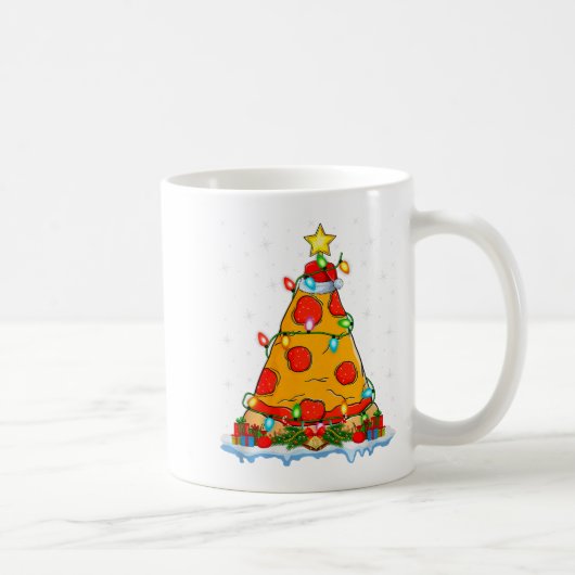 Mug Zza Christmas Tree Lights Santa Hat Fast Food Zza (Droite)