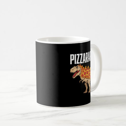 Mug Zza T-rex Dino Fast Food Funny Zza Dinosaur (Devant droit)