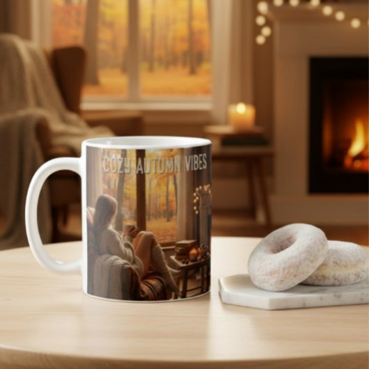 MugCozy Mug Vibrations d'Automne (Cheminée &(Nom p