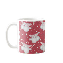 Mugg med julgranskulor, röd