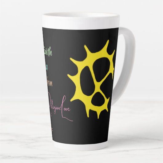 Muggen citat samiskt insperat mönster latte mok (Rechterhoek)