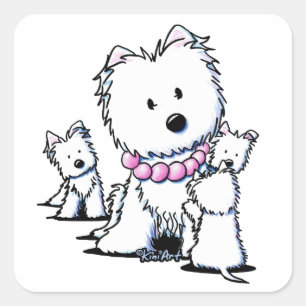 Muggen en jongen vierkante sticker