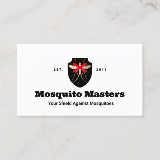 Muggen ongediertebestrijding schild Logo Visitekaartje (Voorkant)