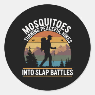 Muggen Vreedzame Wandelingen Klap Slag Wandelingen Ronde Sticker