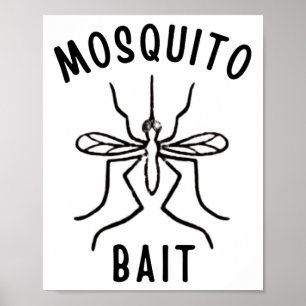 Muggenaast Grappig Kamperen Kampvuur Buiten Bug Poster