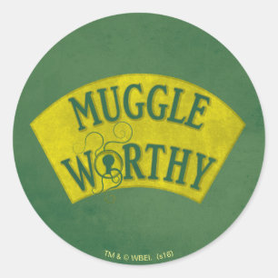 MUGGLE WORTHY™ RONDE STICKER