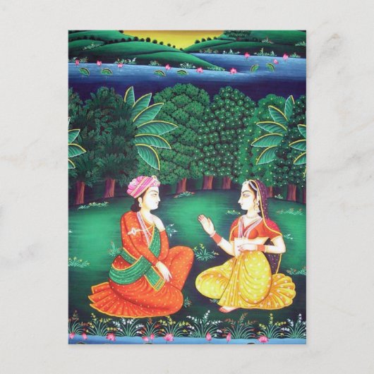 Mughal art briefkaart (Voorkant)