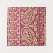 Mughal art werkt. Indiaans traditioneel antiek gou Wandkleed (Voorkant (horizontaal))