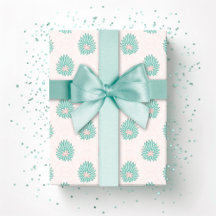 Mughal Bloom Stip in Teal en Flamingo