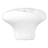 Mughal Design on a Ceramic Knob Keramische Knop (Zijkant)