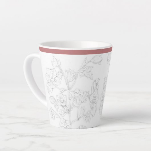 Mughal Design on a Small Latte Mug Latte Mok (Linkerhoek)