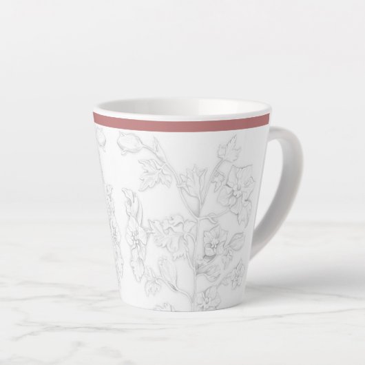Mughal Design on a Small Latte Mug Latte Mok (Rechterhoek)
