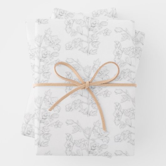 Mughal Design on a Wrapping Paper Set of 3 (In situ)