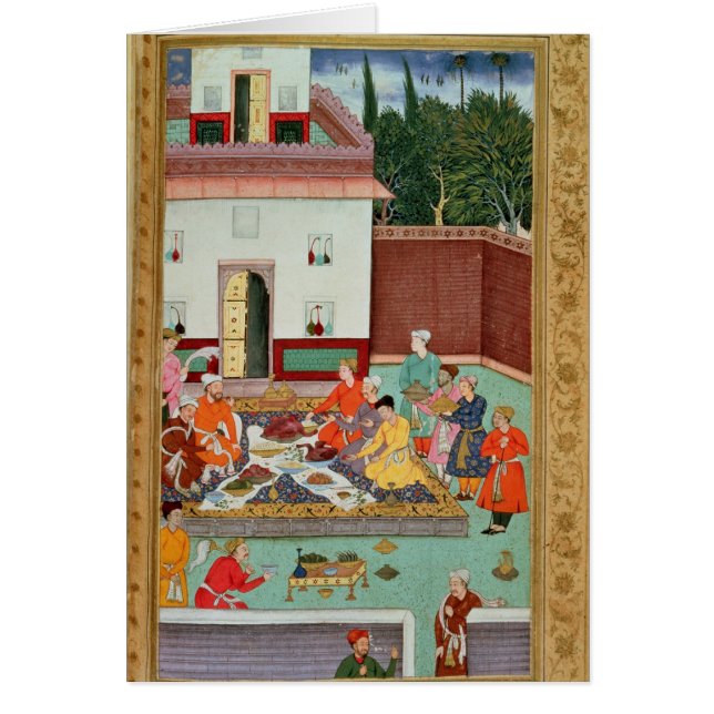 Mughal Emperor die in een Courtyard verdwijnt (Voorkant)