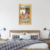 Mughal Emperor die in een Courtyard verdwijnt Canvas Afdruk (Insitu (Slaapkamer))