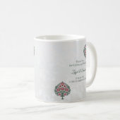 Mughal Floral Circulaire Monogramme Favoriser Mug (Devant droit)
