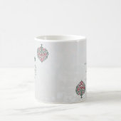 Mughal Floral Circulaire Monogramme Favoriser Mug (Centre)