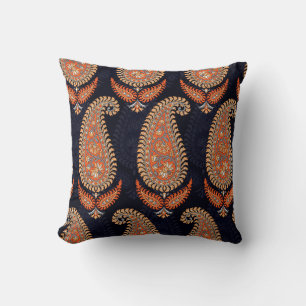 Mughal floral motif patroon op zee kussen