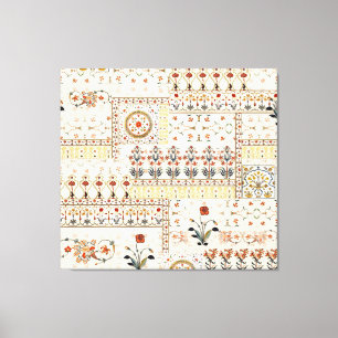 Mughal Floral Paisley: Etnische digitale elegantie Canvas Afdruk