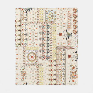 Mughal Floral Paisley: Etnische digitale elegantie Fleece Deken